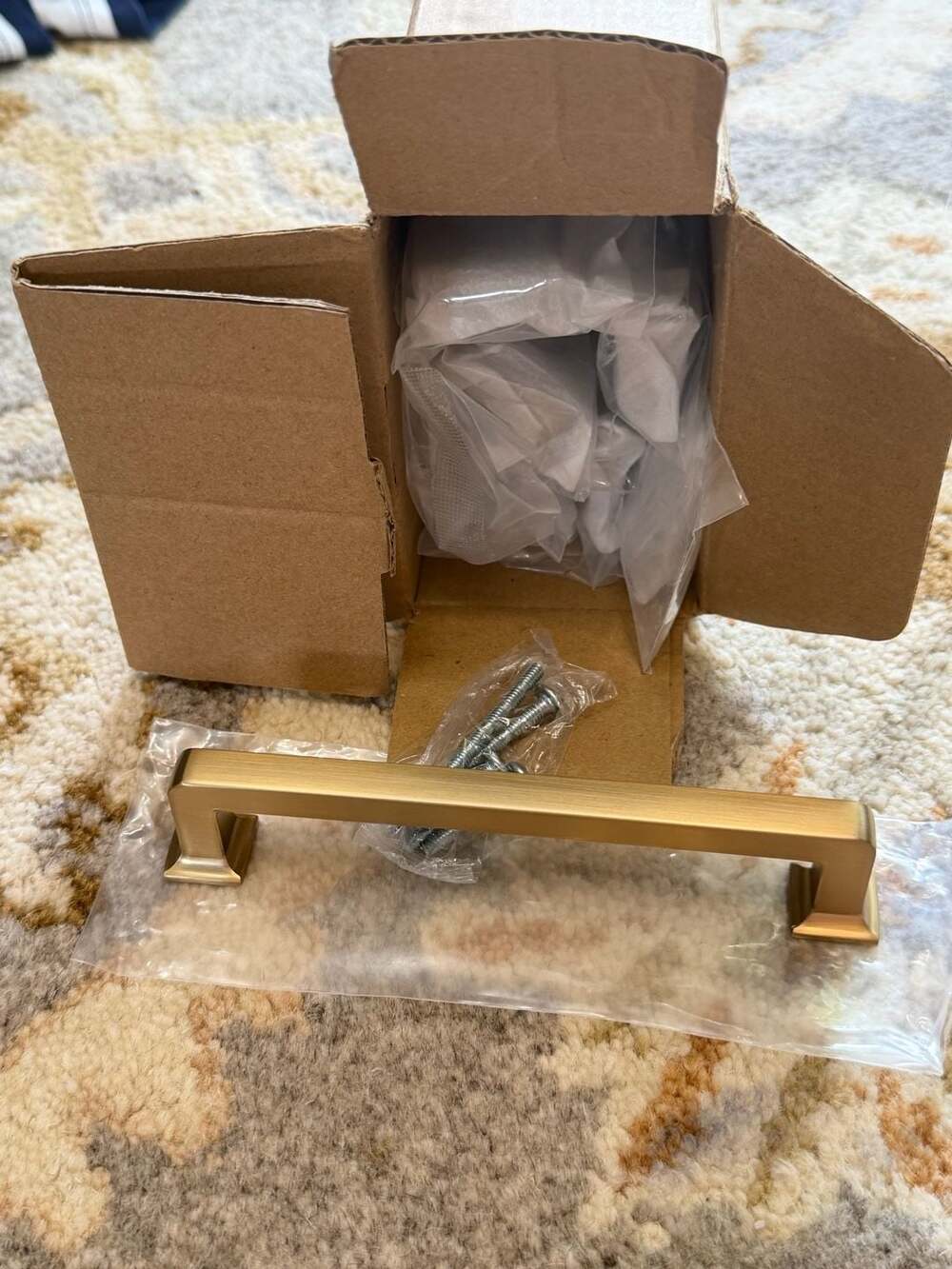 Brushed Brass Cabinet Handle Pull Hardware